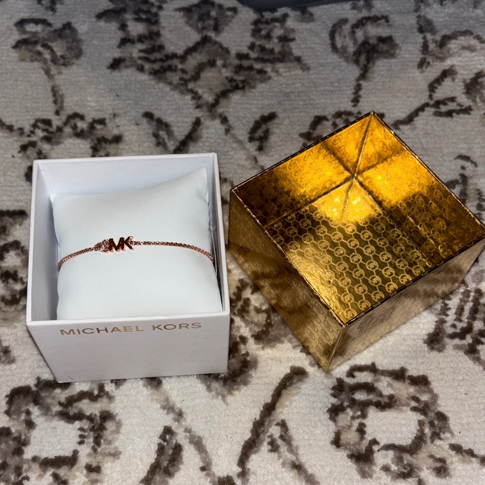 Michael Kors Rose Gold Logo Bracelet